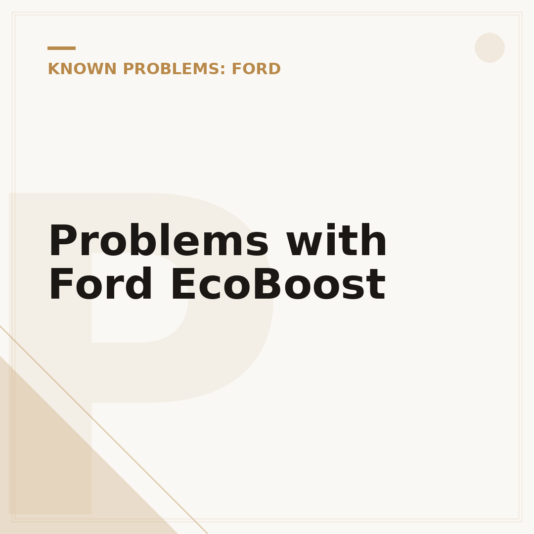 Problems with Ford EcoBoost