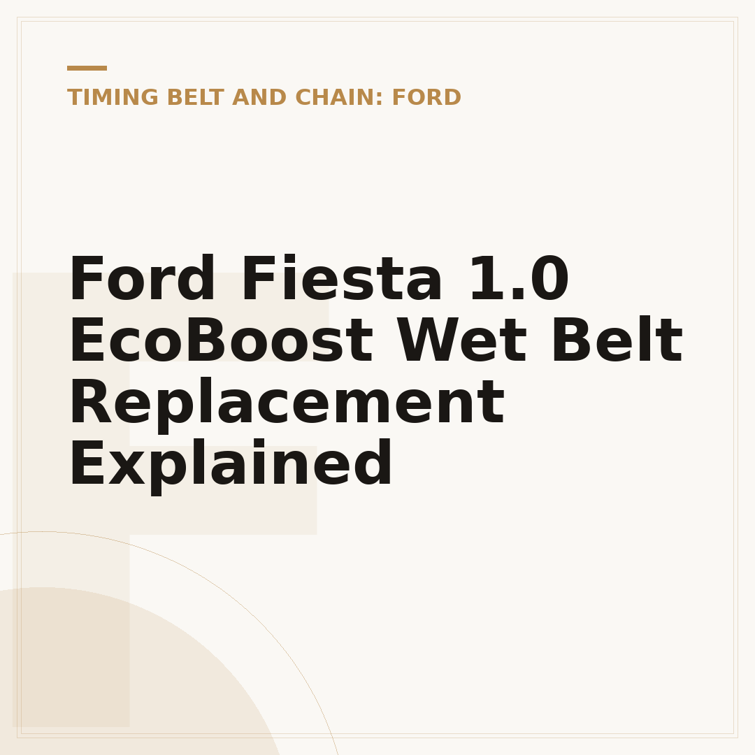 Ford Fiesta 1.0 EcoBoost Wet Belt Replacement Explained