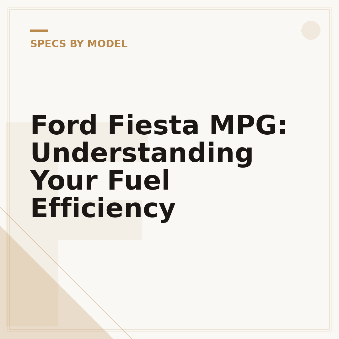 Ford Fiesta MPG: Understanding Your Fuel Efficiency