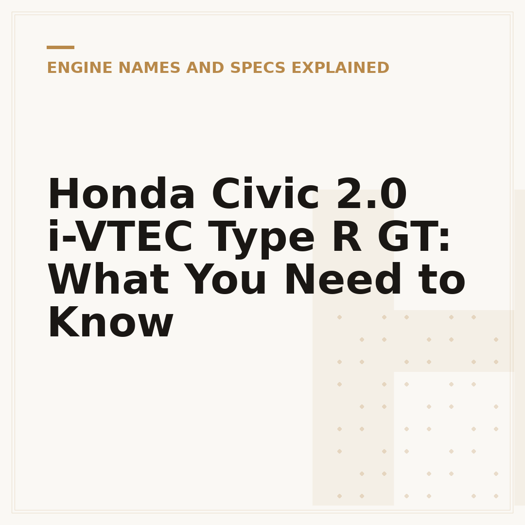 Honda Civic 2.0 i-VTEC Type R GT: What You Need to Know