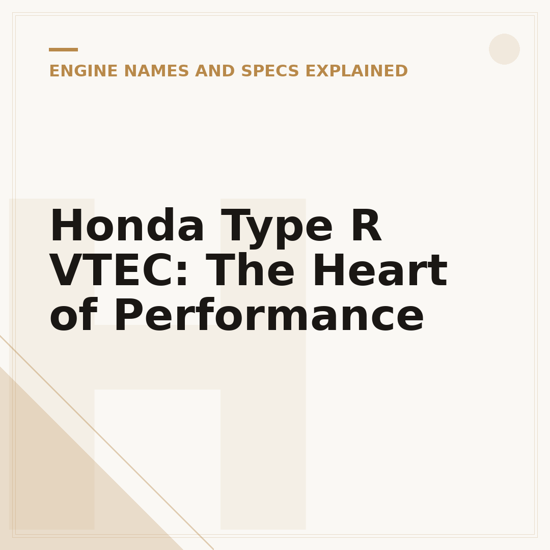 Honda Type R VTEC: The Heart of Performance