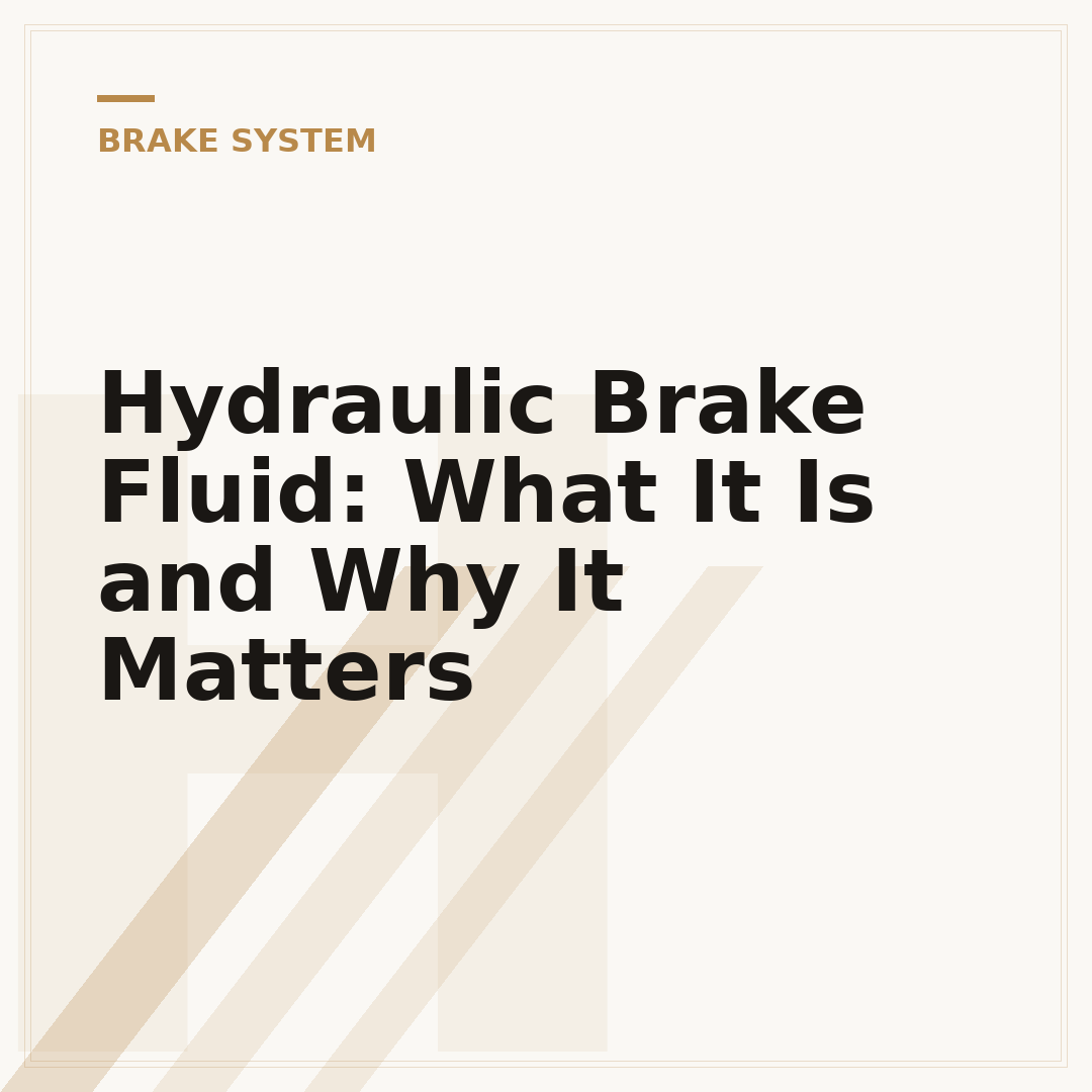 Hydraulic Brake Fluid: What It Is and Why It Matters