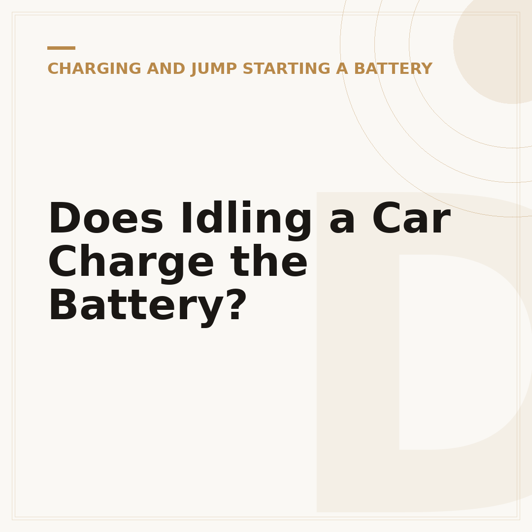 Does Idling a Car Charge the Battery?
