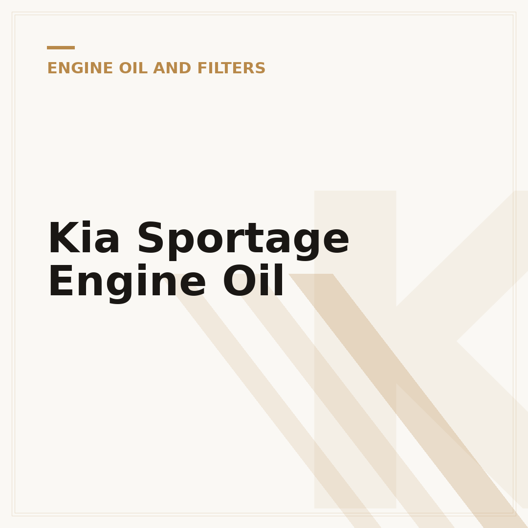 Kia Sportage Engine Oil
