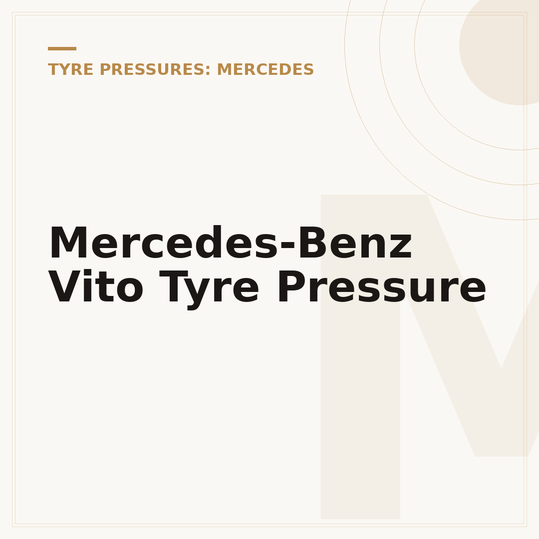 Mercedes-Benz Vito Tyre Pressure