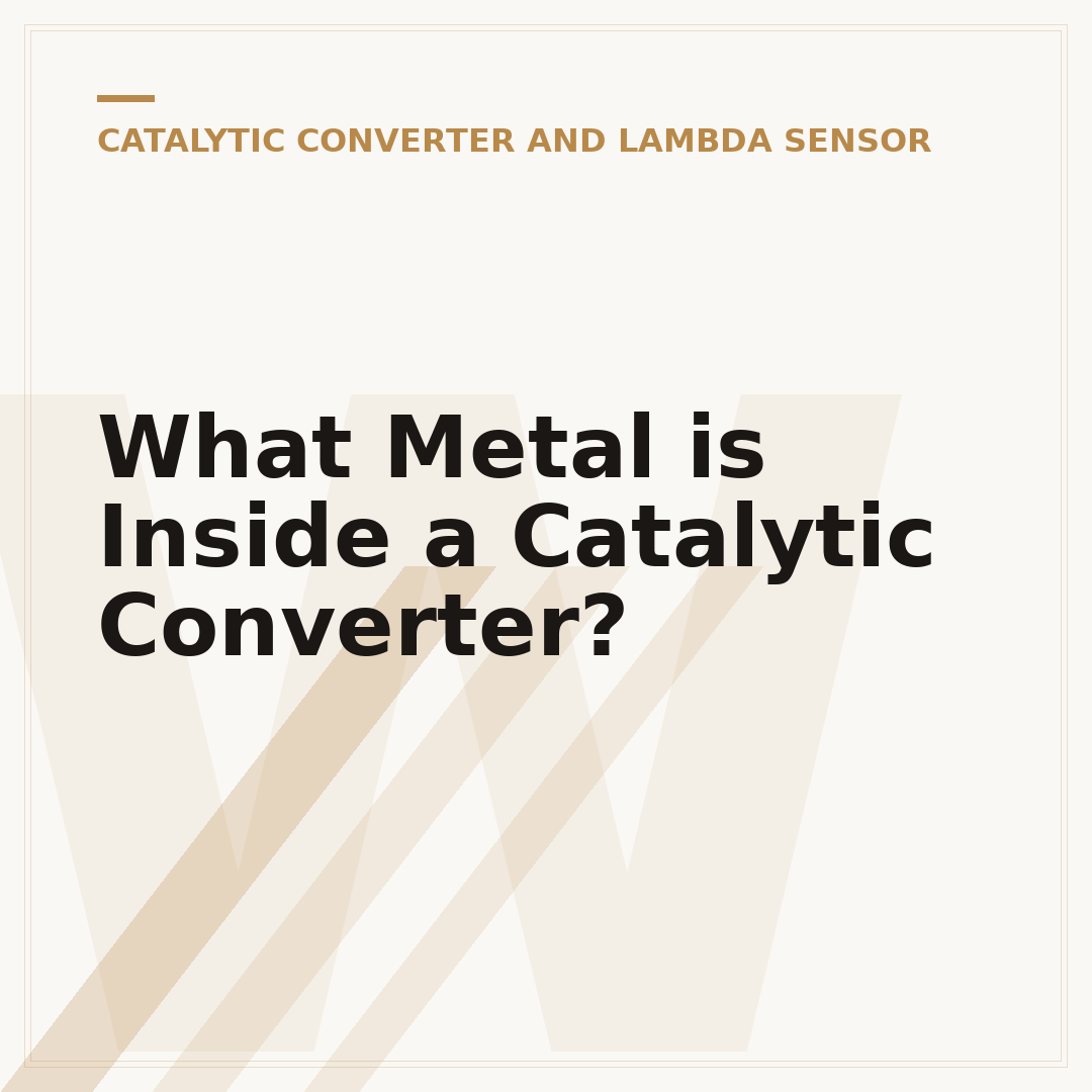 What Metal is Inside a Catalytic Converter?