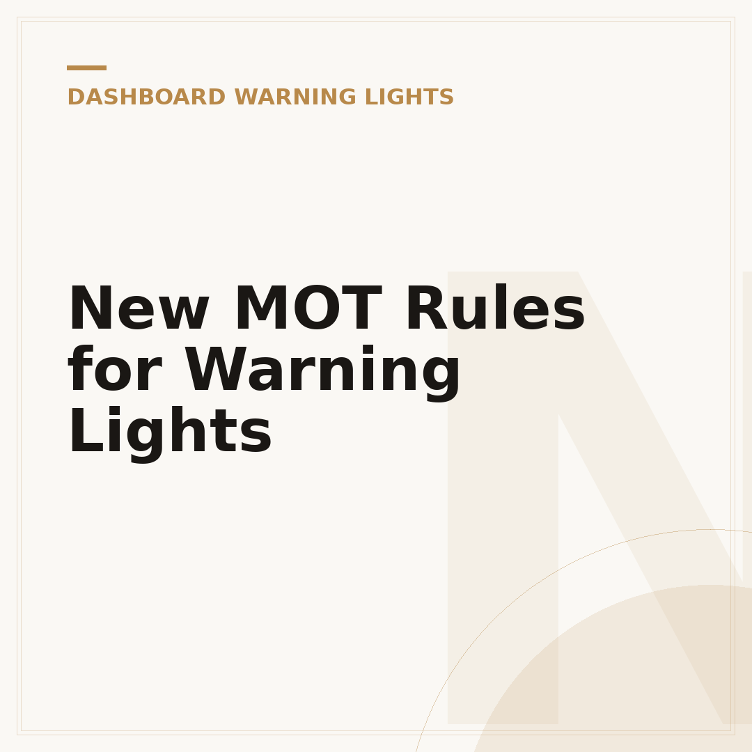 New MOT Rules for Warning Lights