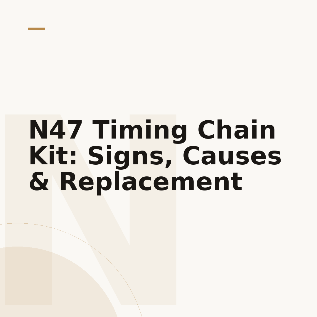 N47 Timing Chain Kit: Signs, Causes & Replacement