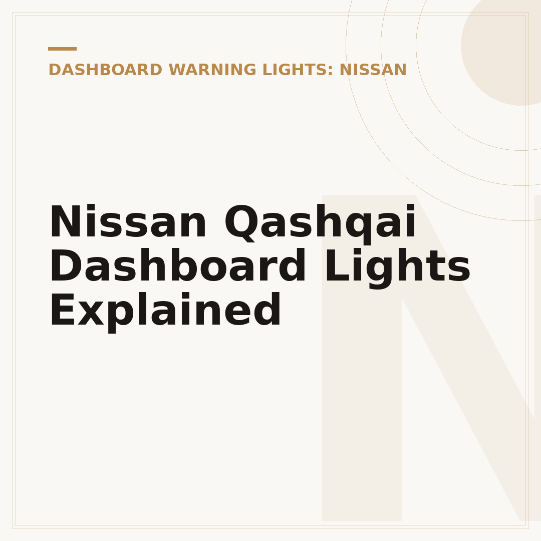Nissan Qashqai Dashboard Lights Explained