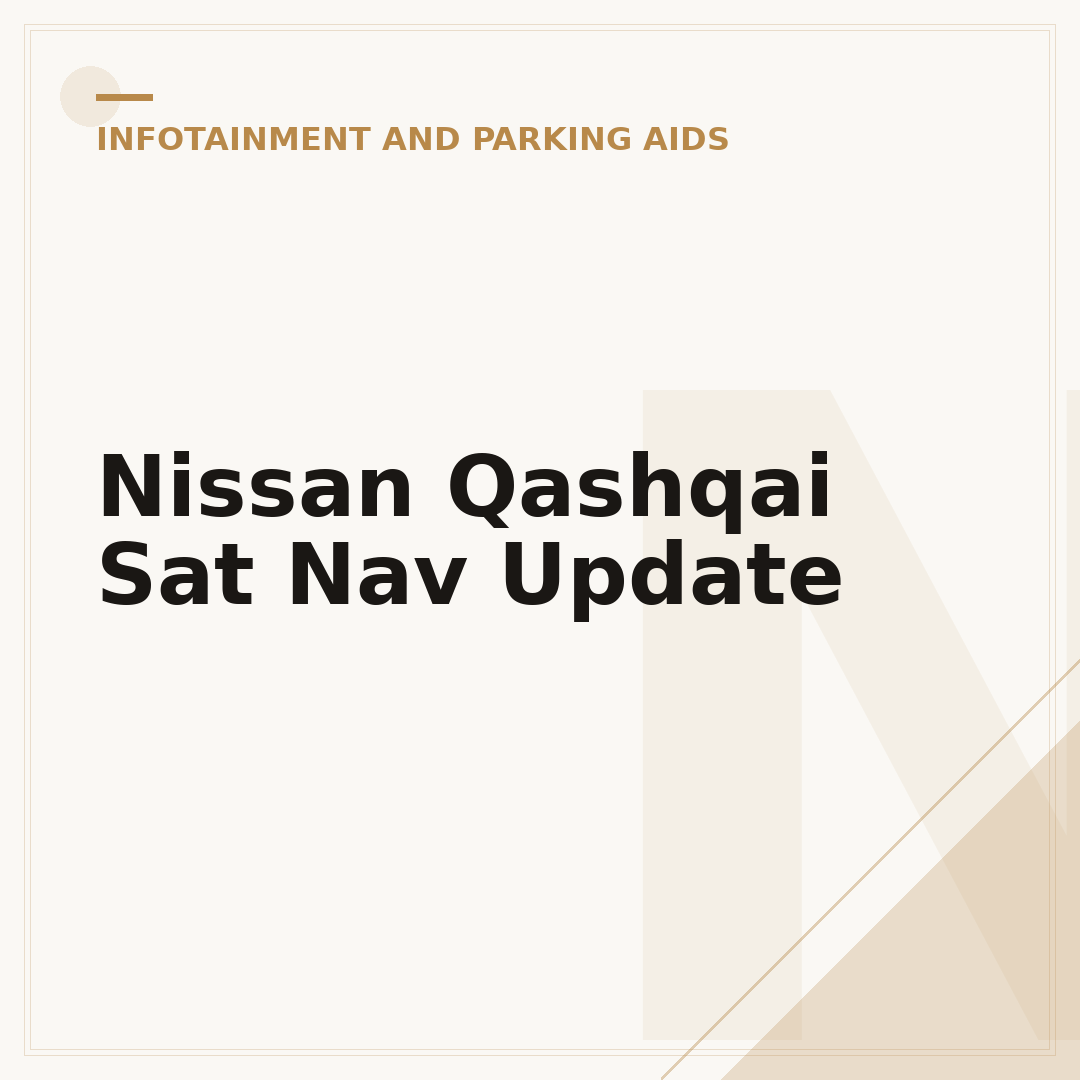 Nissan Qashqai Sat Nav Update