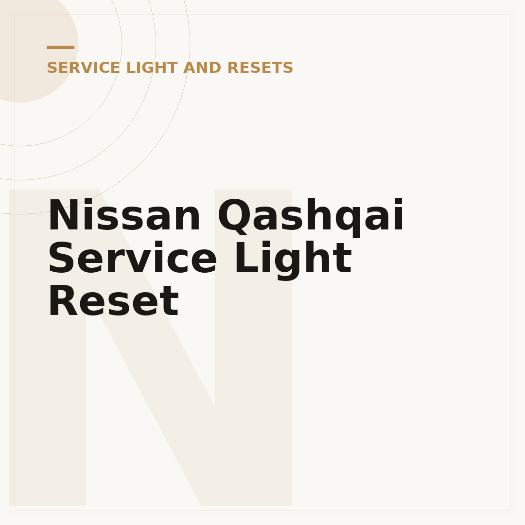 Nissan Qashqai Service Light Reset