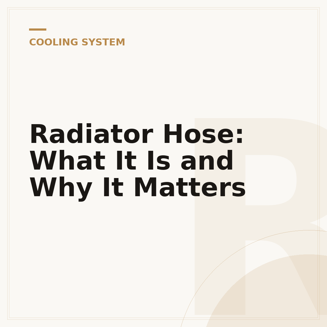 Radiator Hose: What It Is and Why It Matters