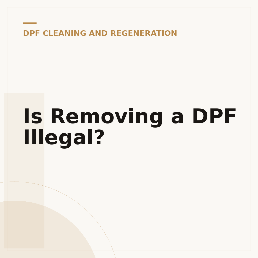 Is Removing a DPF Illegal?