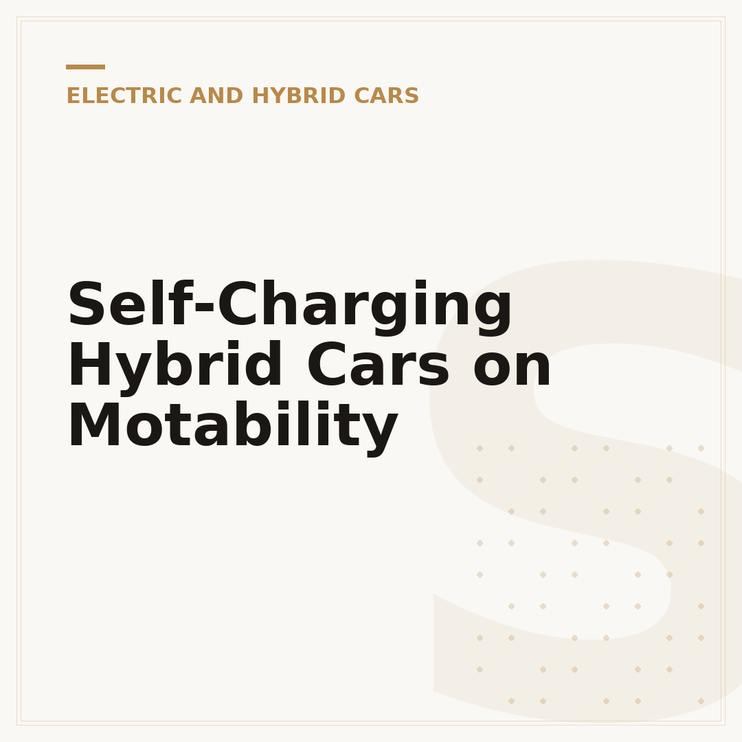 Self-Charging Hybrid Cars on Motability