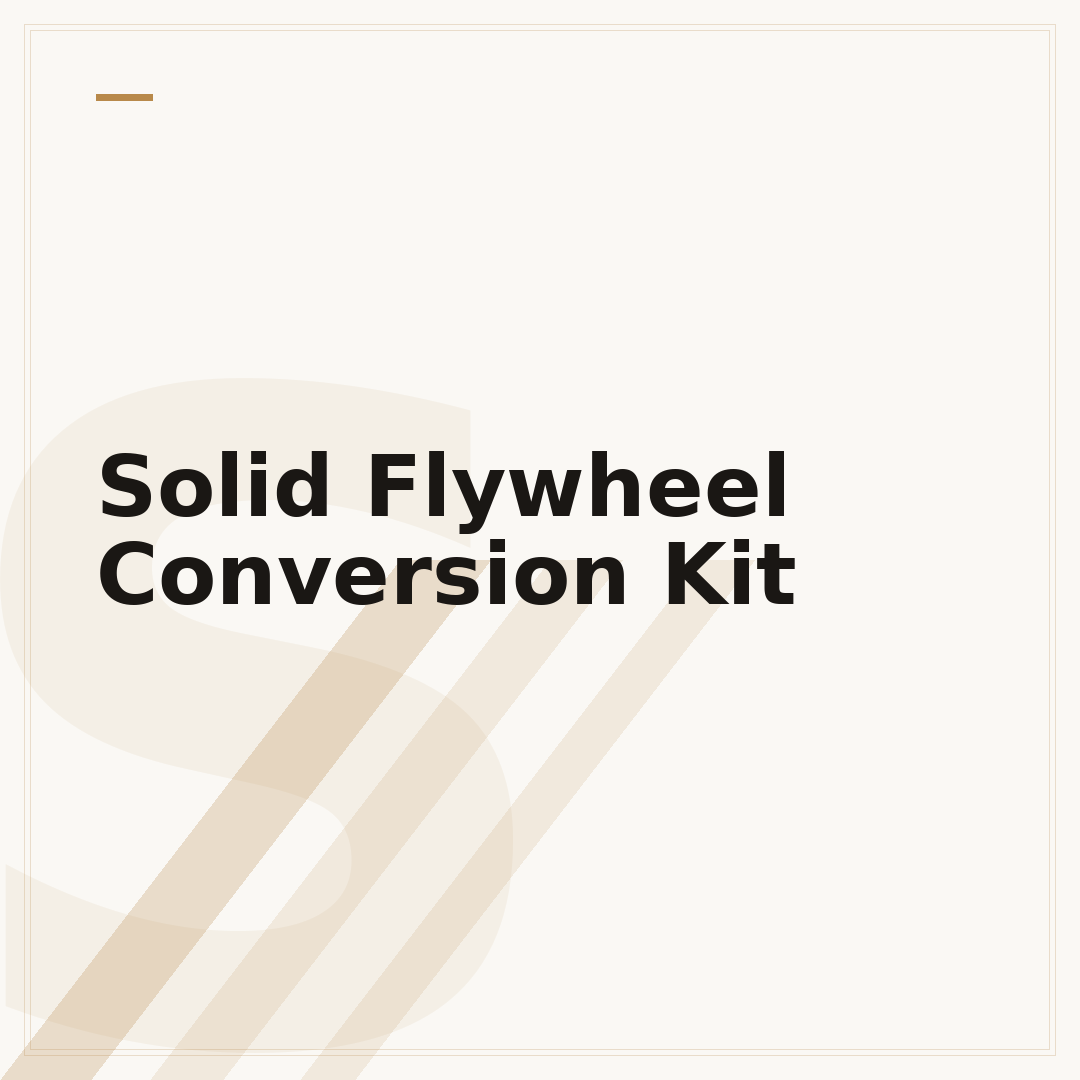 Solid Flywheel Conversion Kit
