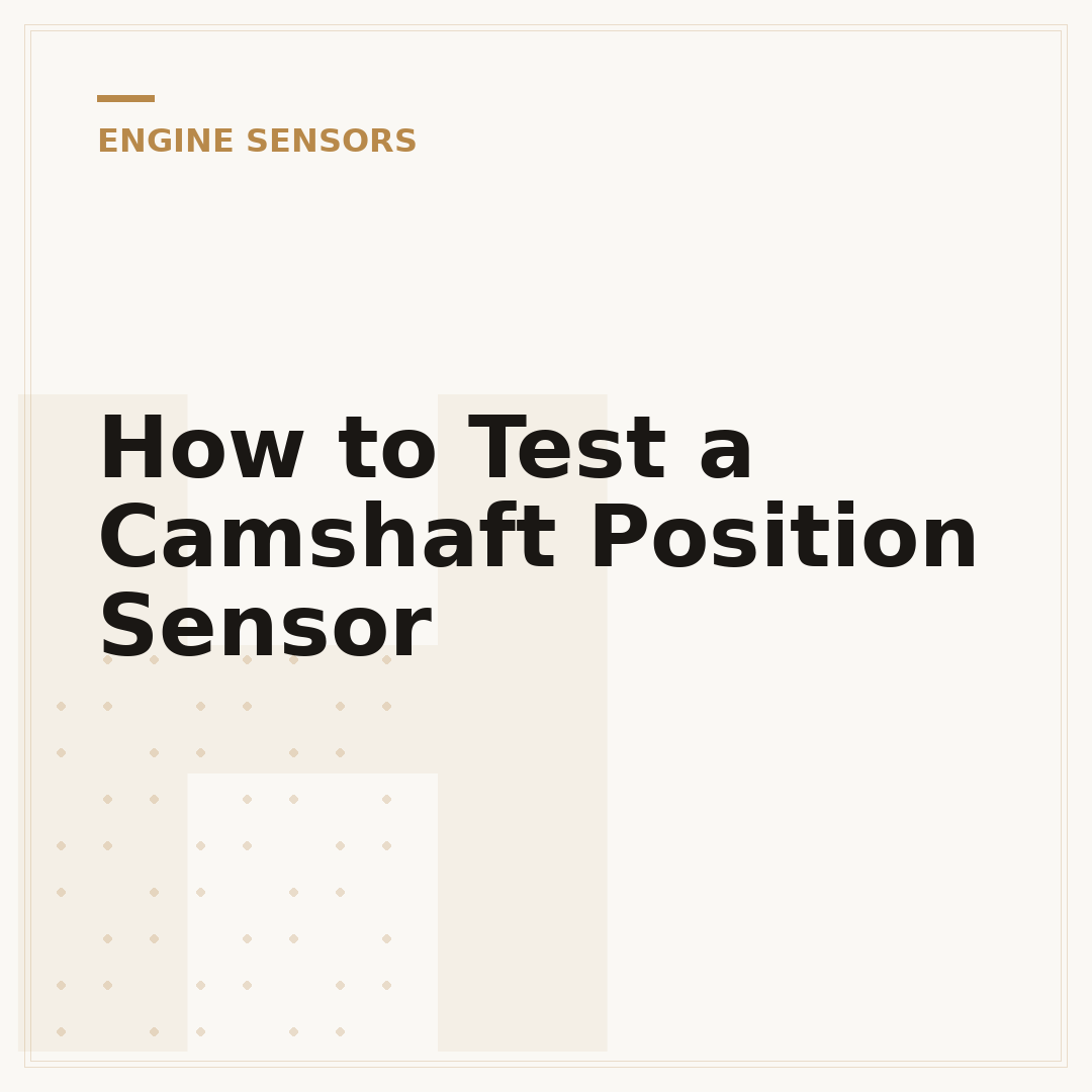 How to Test a Camshaft Position Sensor