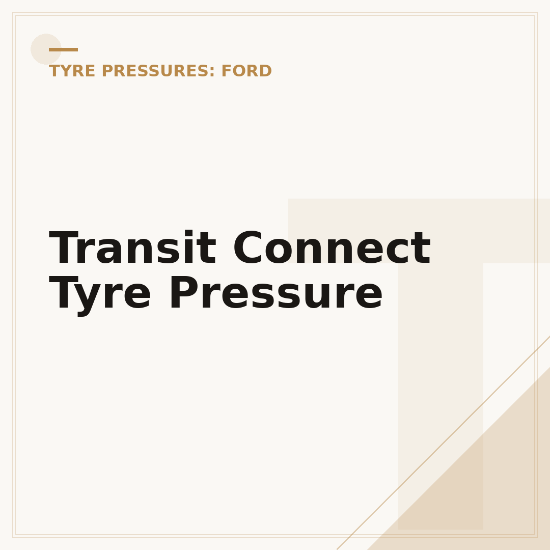 Transit Connect Tyre Pressure
