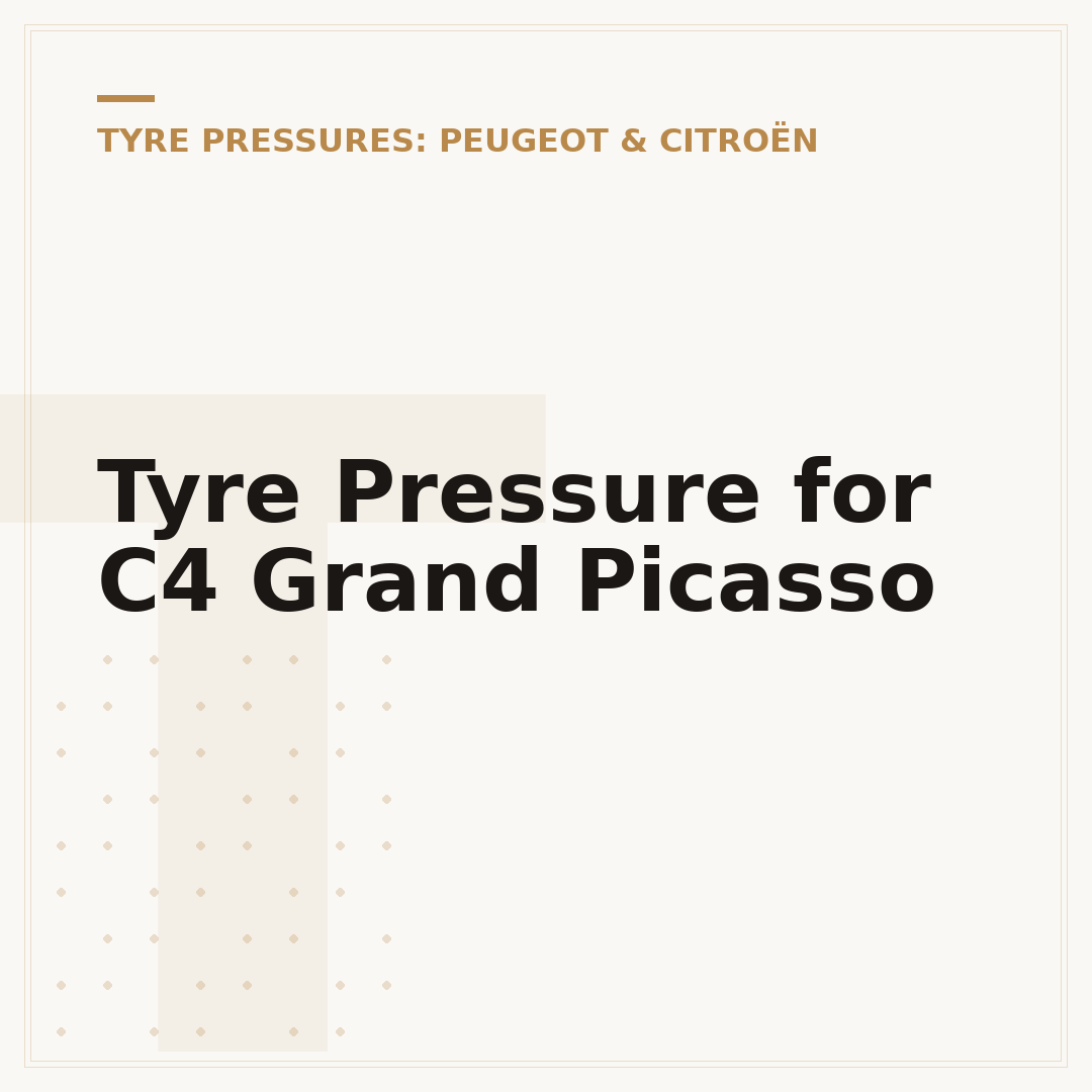 Tyre Pressure for C4 Grand Picasso