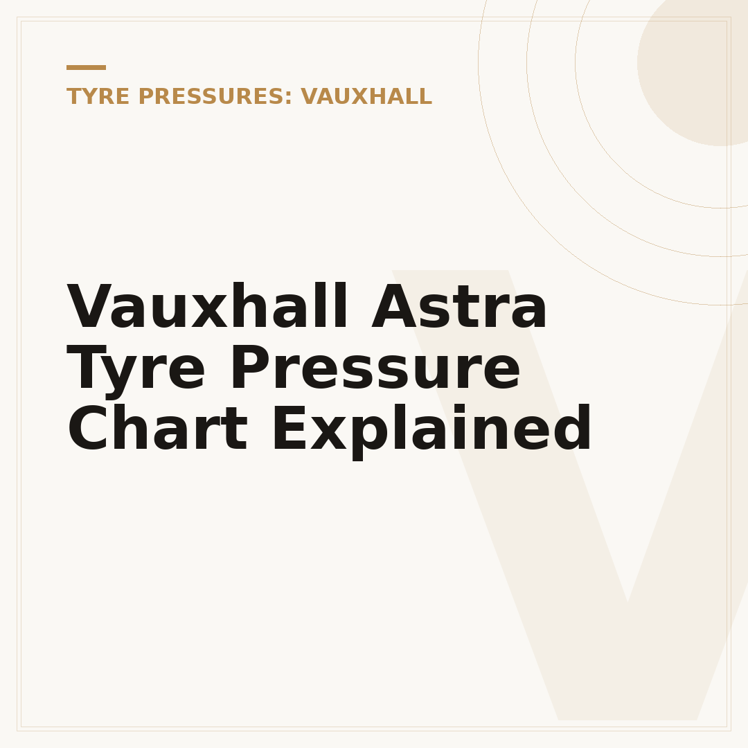 Vauxhall Astra Tyre Pressure Chart Explained