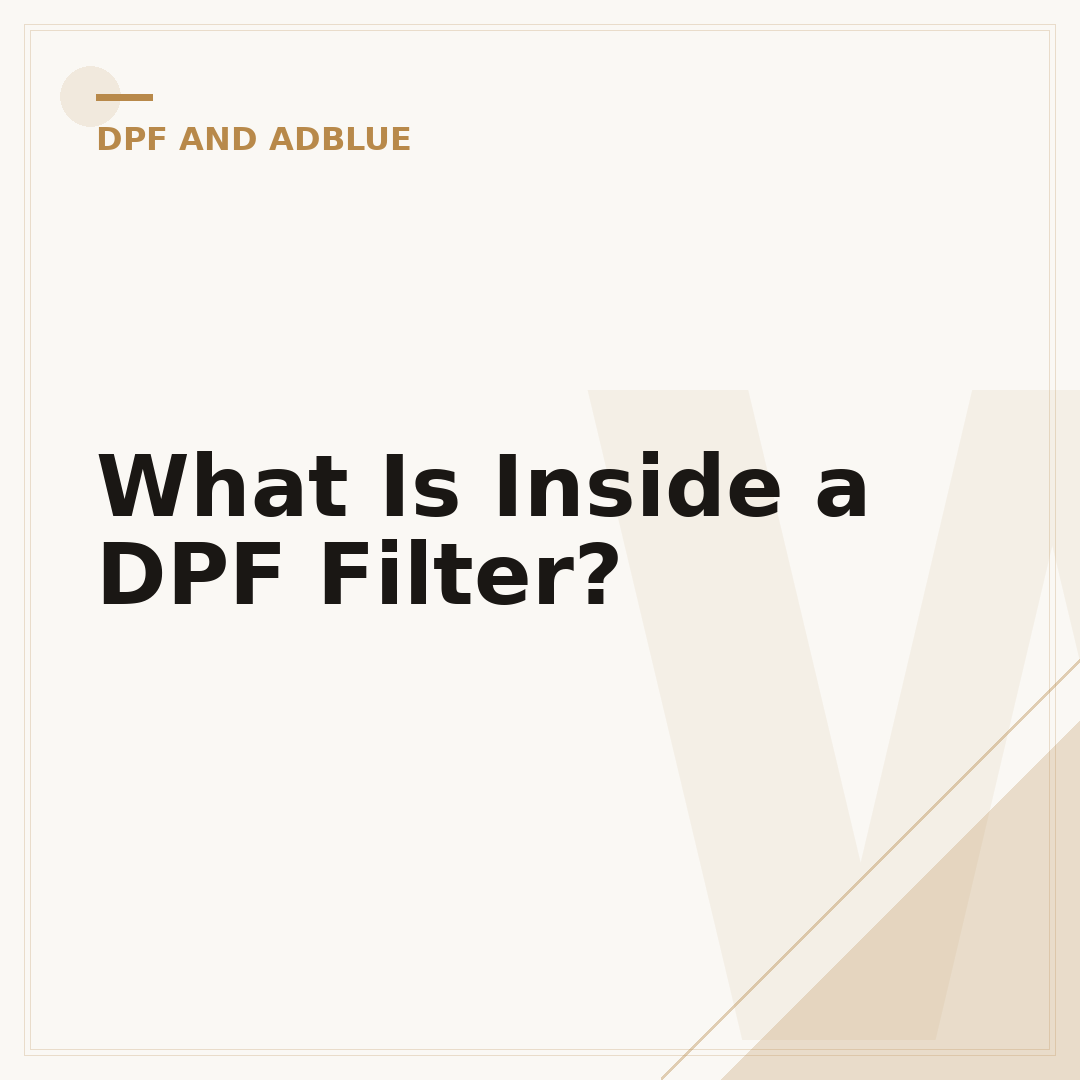 What Is Inside a DPF Filter?
