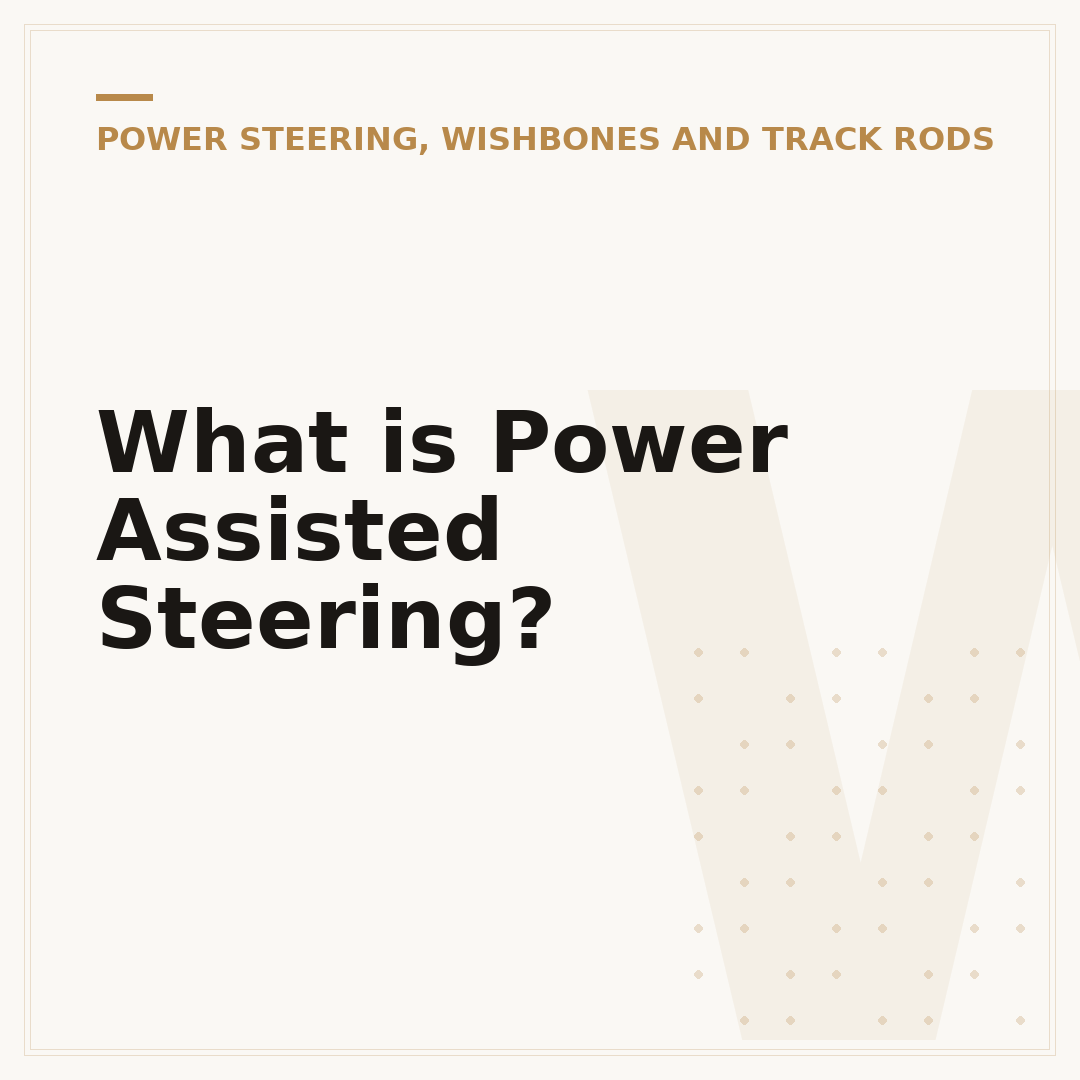 What is Power Assisted Steering?